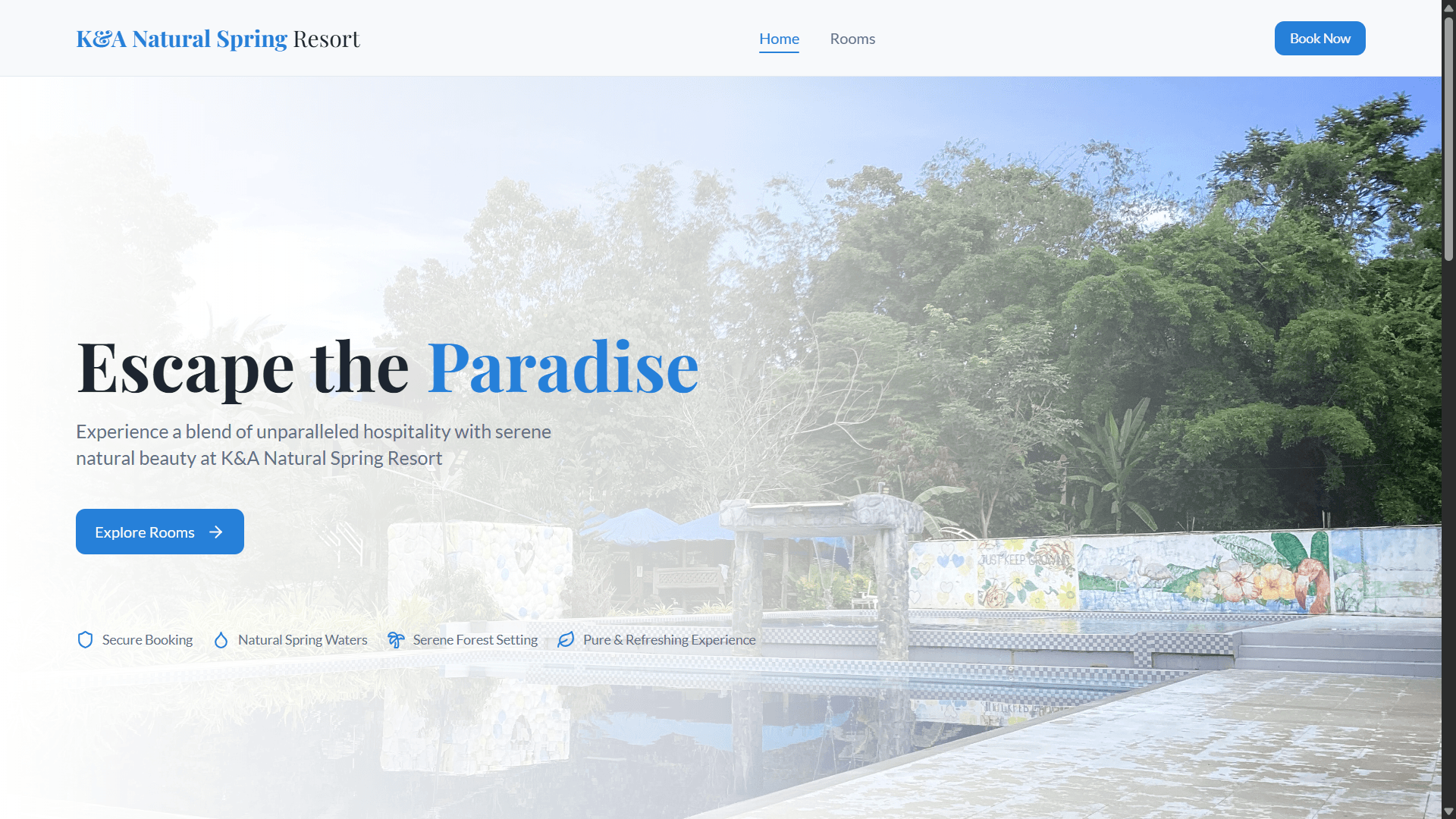 K&A Natural Spring Resort Booking Management System project screenshot placeholder